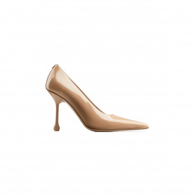JIMMY CHOO IXIA 95 BISCUIT PATENT LEATHER PUMPS IXIA95PAT